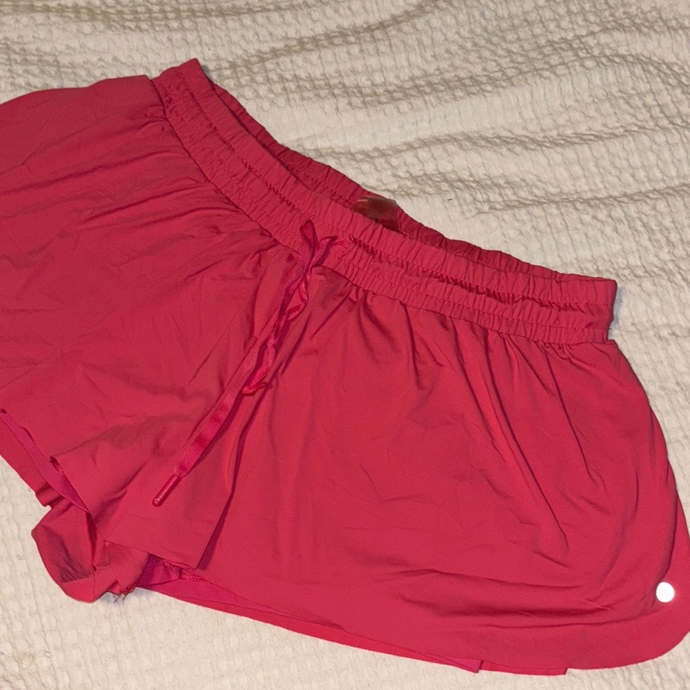 Women’s Hot Pink Athletic Shorts with Drawstring